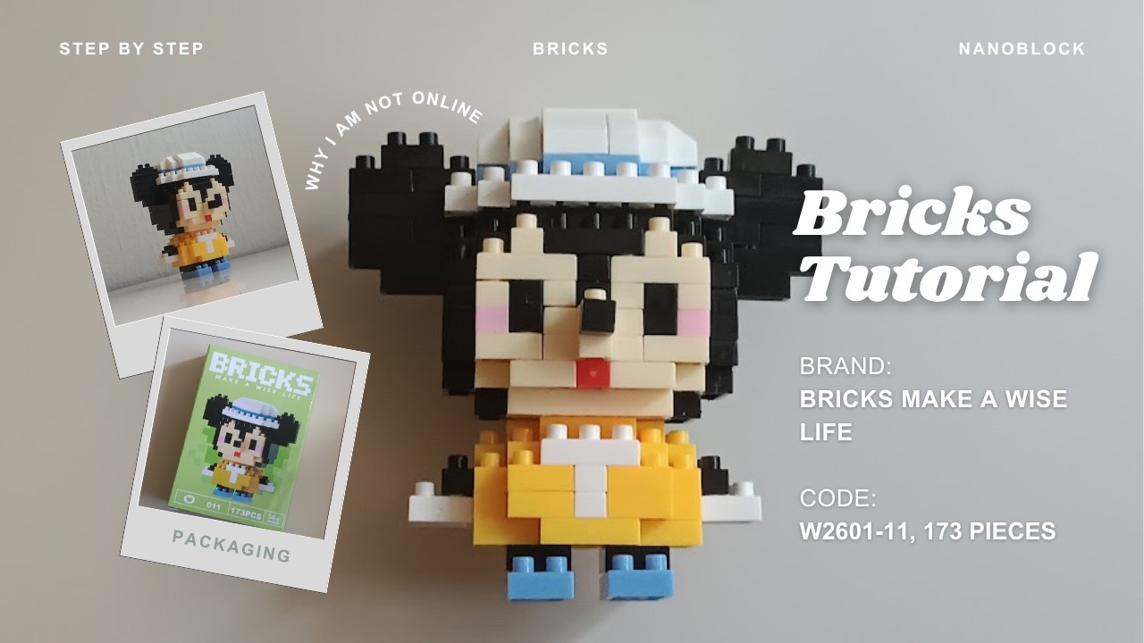 How to Build Mickey Mouse Building Blocks | Bricks Make a Wise Life 011 Tutorial