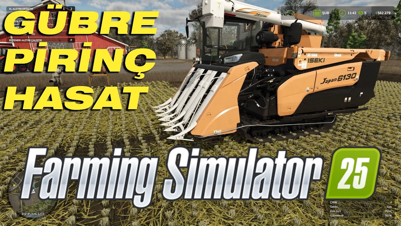 GÜBRE VE PİRİNÇ - HASAT ZAMANI ! | Farming Simulator 25