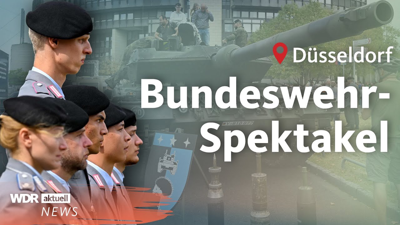 Bundeswehr-Schwur in Düsseldorf: Erstmals Gelöbnis vor NRW-Landtag | WDR Aktuelle Stunde