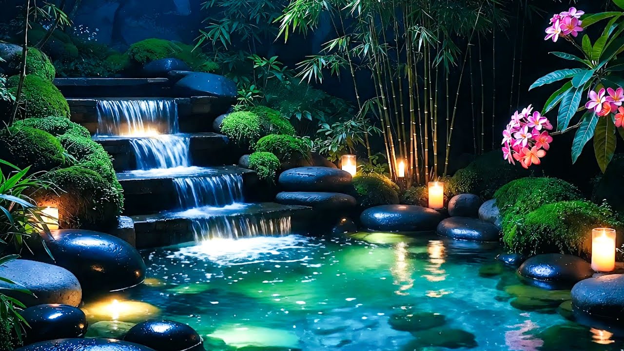Stress Relief, Sleep & Calm Mind with Peaceful Piano Music & Water Sounds - Relaxing Music