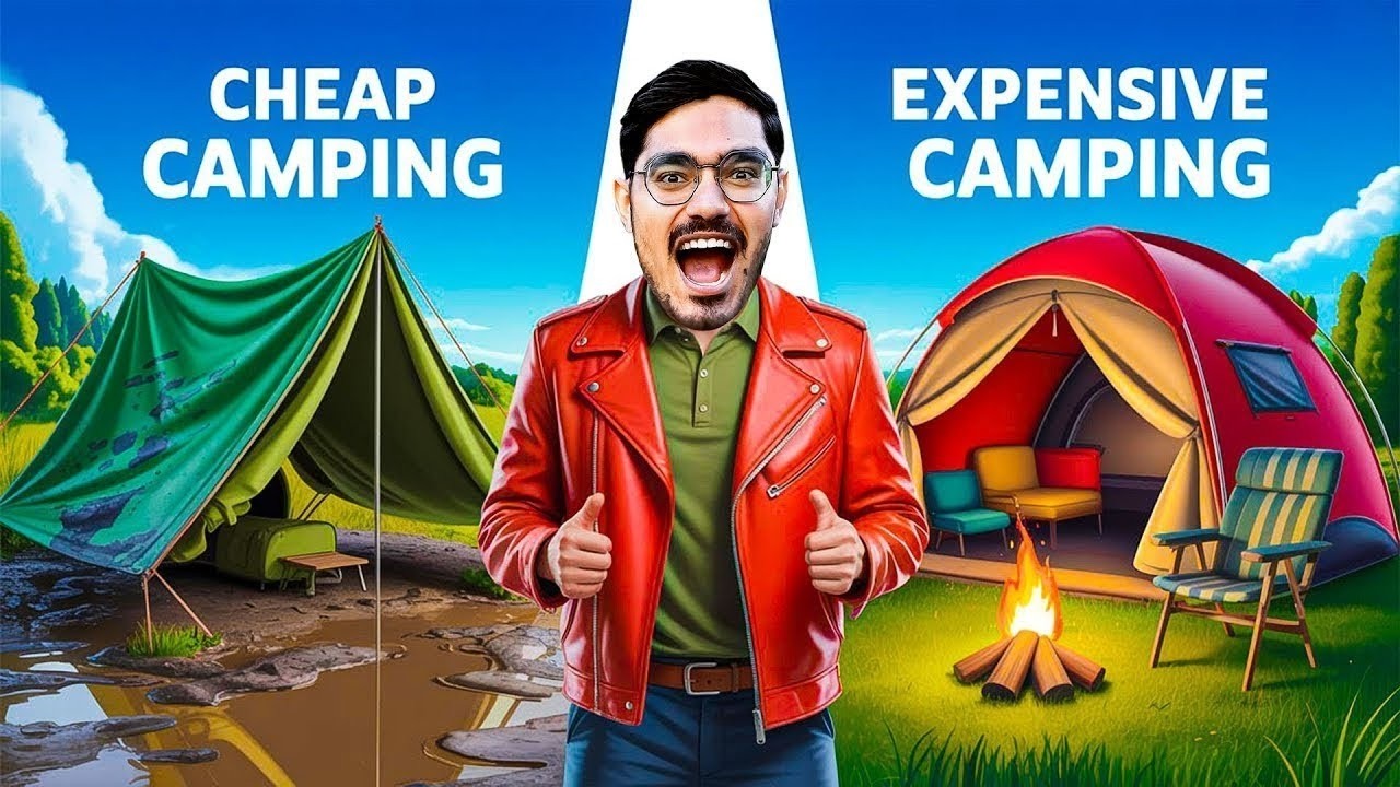 Low Budget VS Expensive Camping In Jungle   ₹1000 Vs ₹50000 Overnight Tent