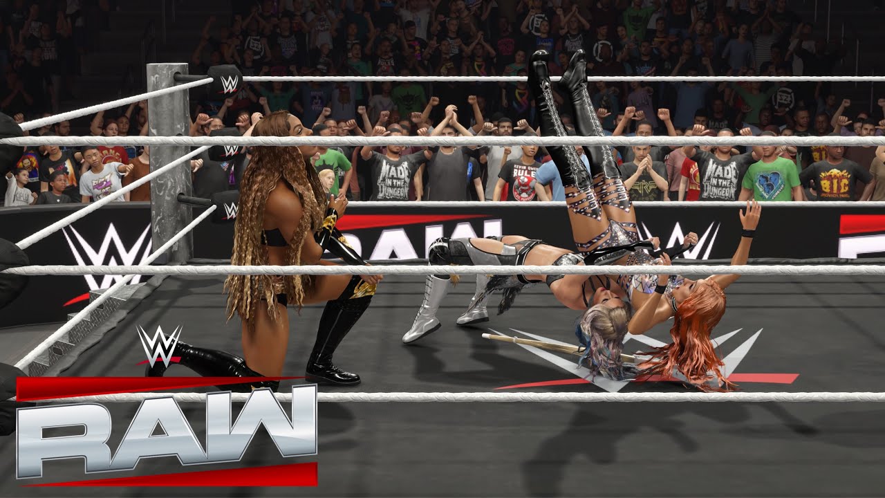 WWE 2K25 RAW Guilia VS Lash Legend VS Becky Lynch | No 1. Contender ROH World TV Championship 