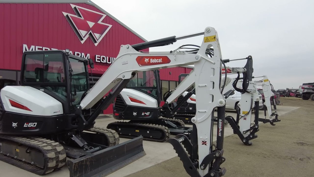 2023 Bobcat Mini Excavator Lineup - E35, E42, E60 & E88 all sitting side by side to compare!