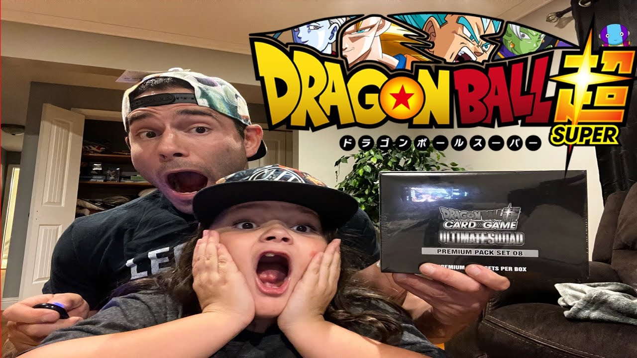 Dragon ball super card opening: ultimate squad premium pack sealed box. 8 dbs tcg premium packs. ￼