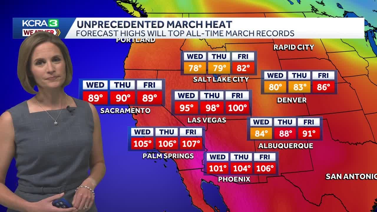 Unprecedented March heat: Tracking records, climate connections in NorCal, the West