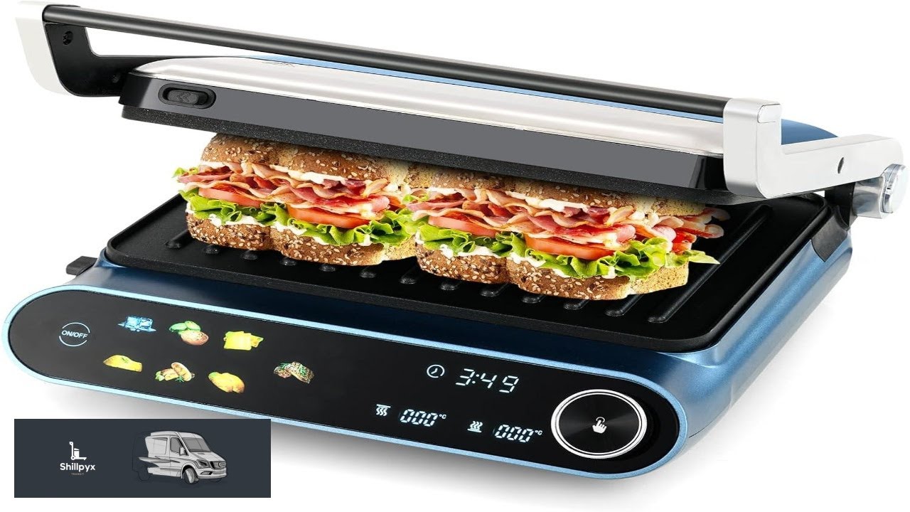 Happygrill 3 in 1 Panini Press Electric Indoor Grill & Sandwich Maker 1200W