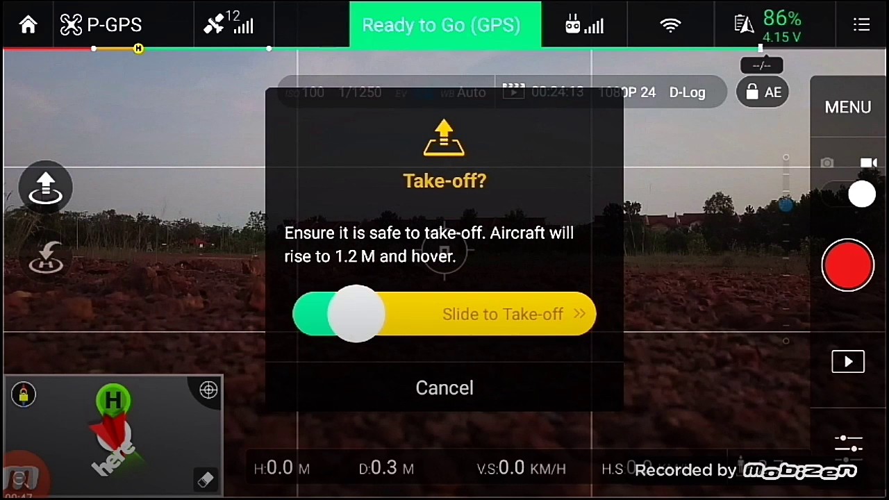 Test DJI Go App screen recording