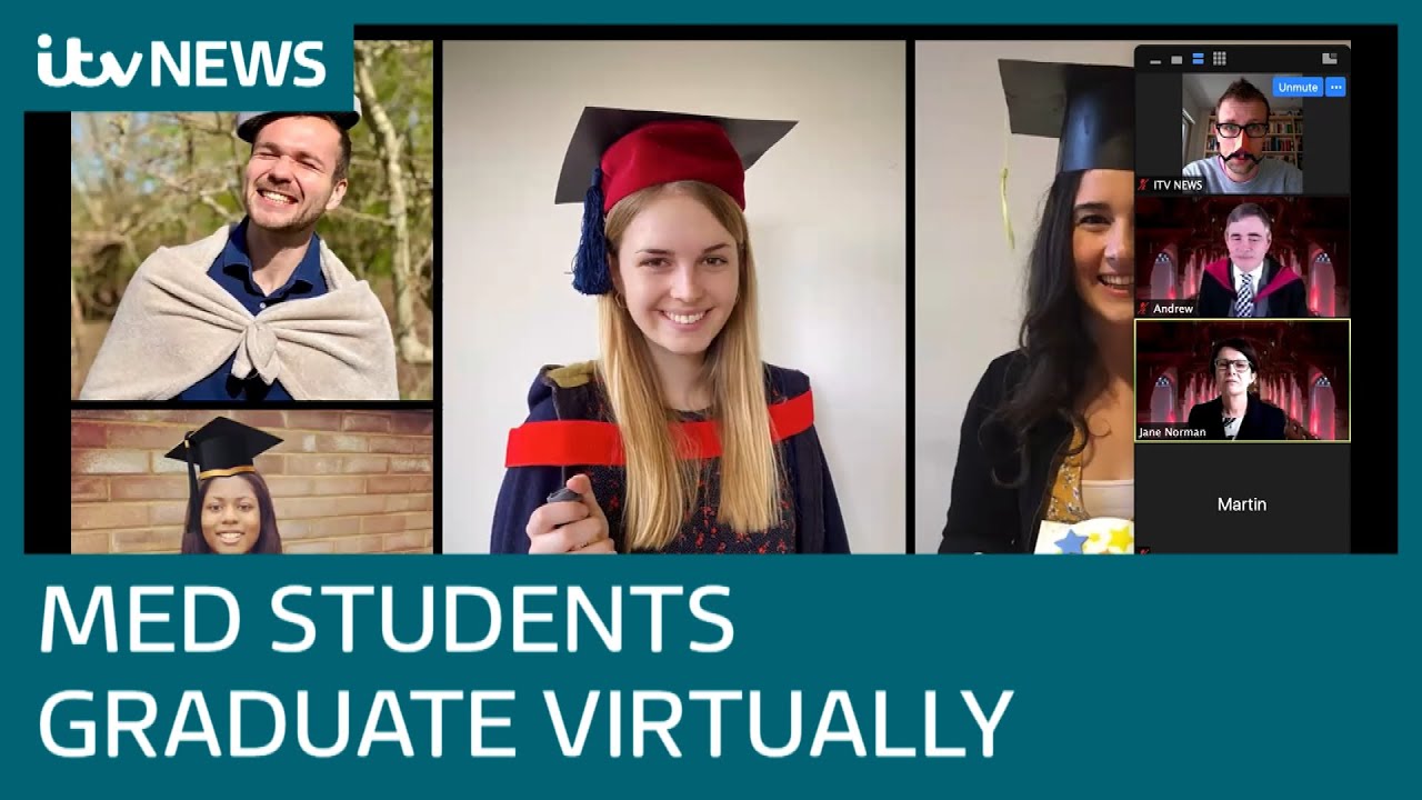 Medical students being sent to coronavirus frontline graduate via video link | ITV News