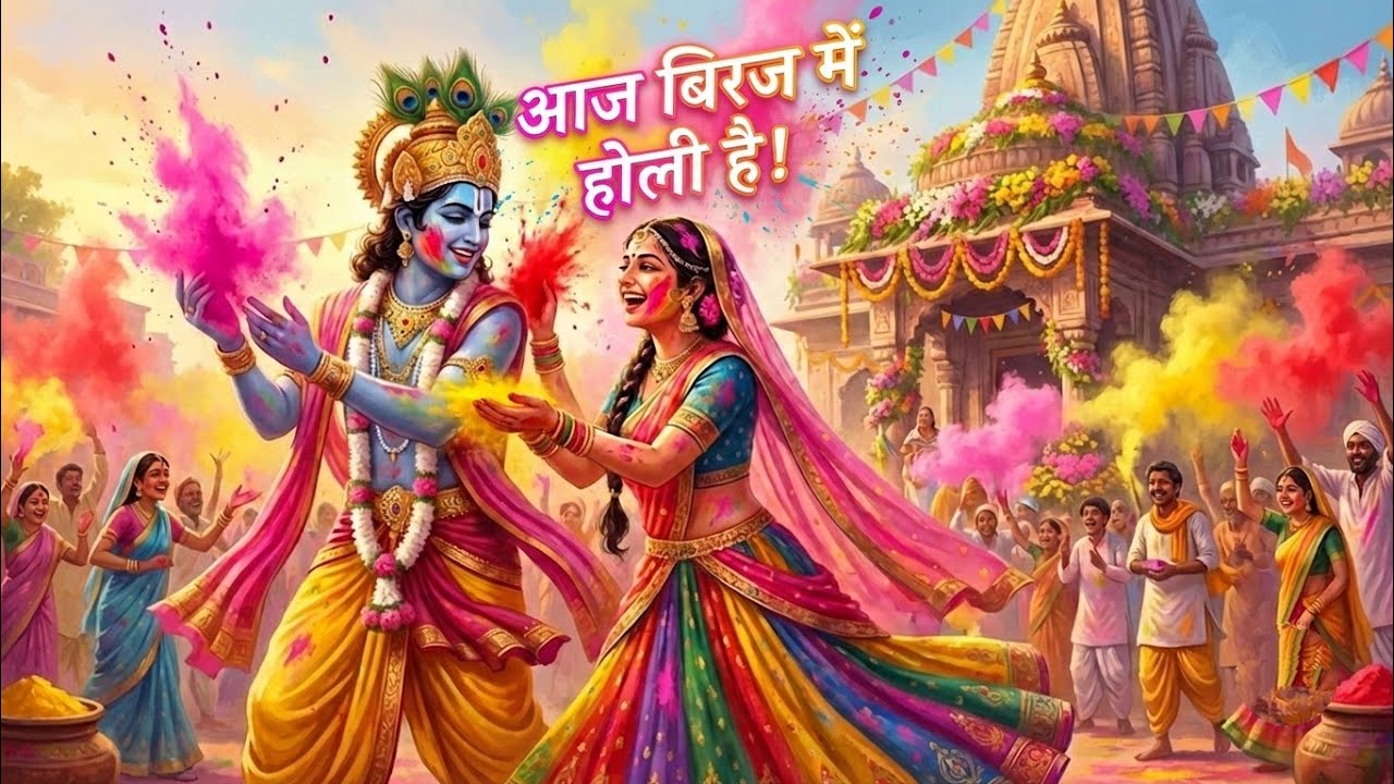 आज बिरज में होली है 🌸 | Aaj Biraj Mein Holi Hai | Radha Krishna Holi New Bhajan 2026