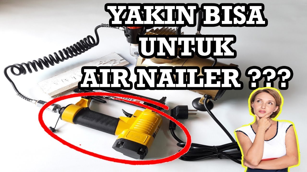 #humijayatech - Testing Air Nailer Dengan Mini Kompresor Airbrush