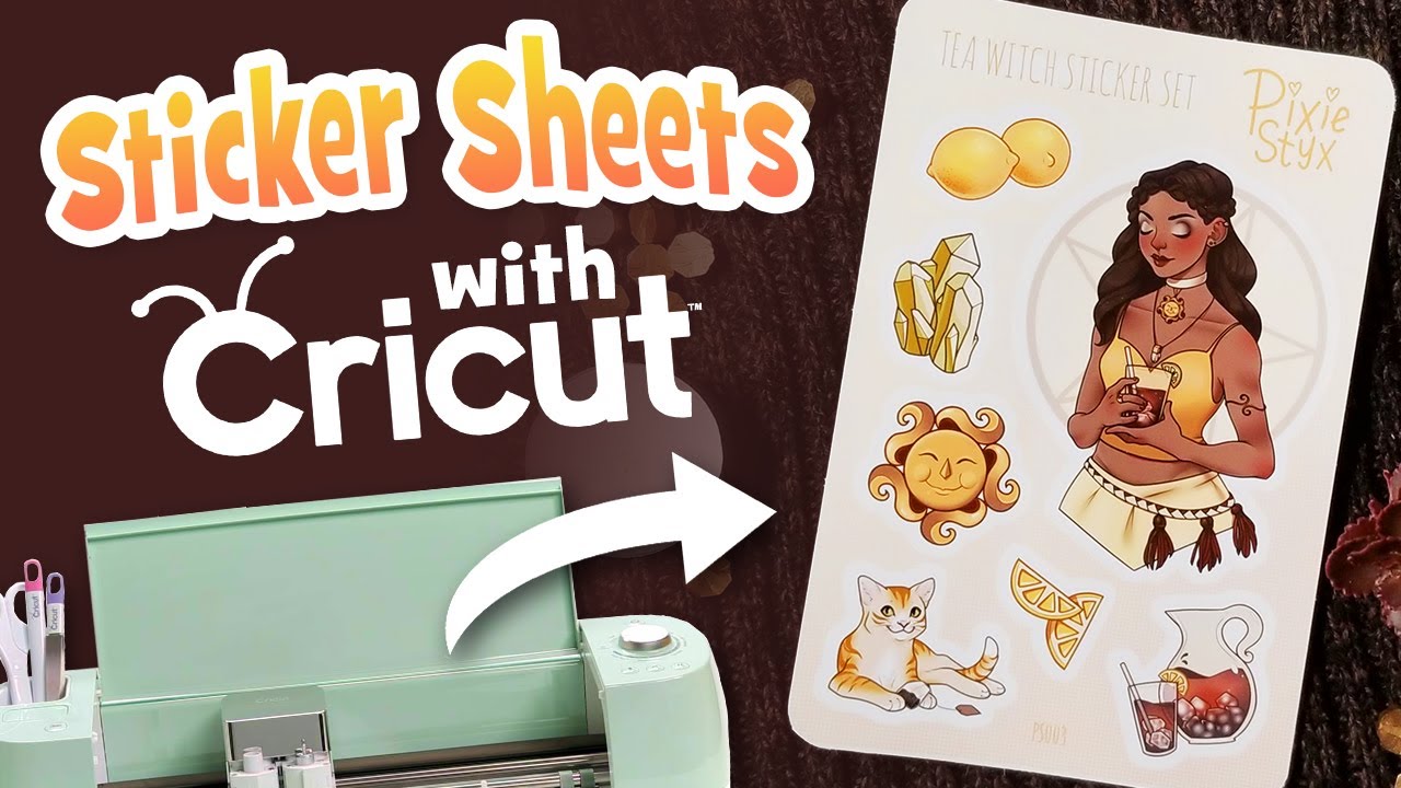 TUTORIAL - How to create a kiss-cut sticker sheet start to finish with Cricut!