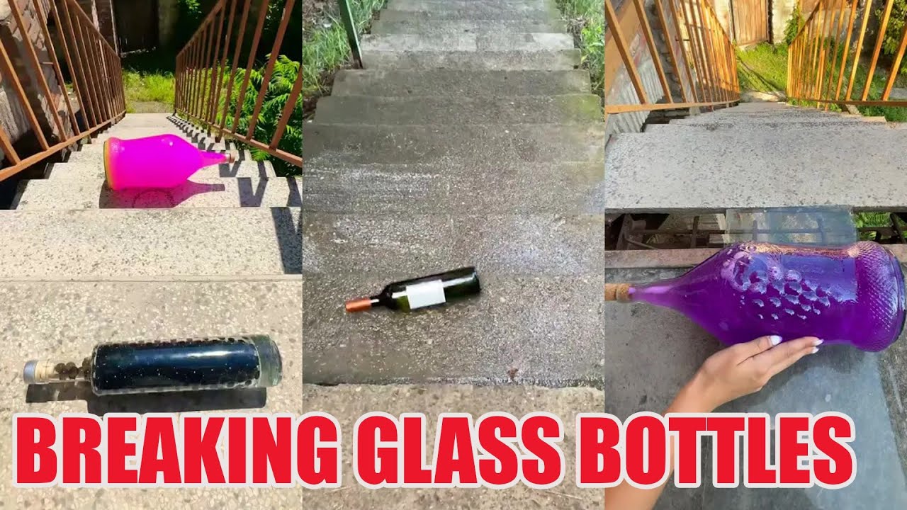 Breaking Glass Bottles and Balloon Drops 🔥 Crushing Crunchy & Soft Things #asmr #satisfying