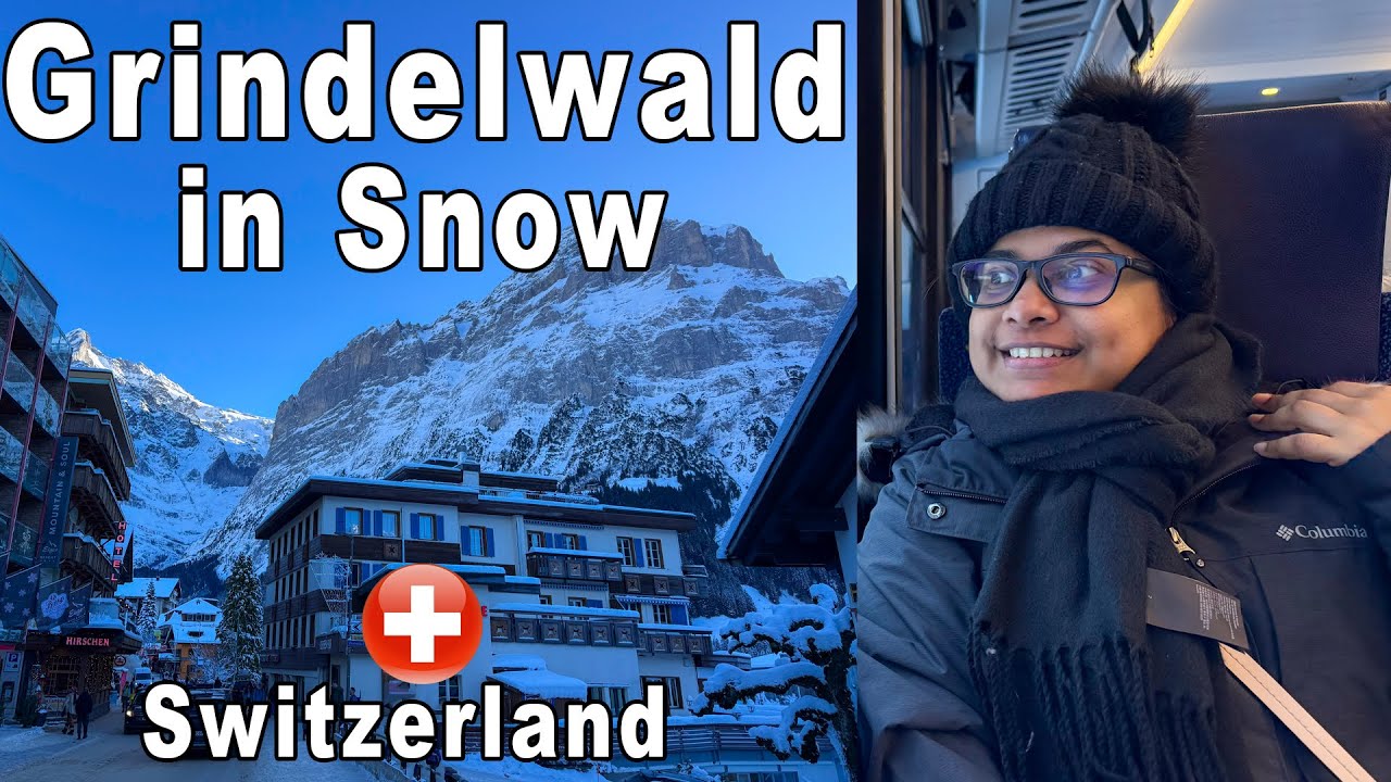 Beautiful Grindelwald in Snow | Winter | Switzerland | Sinhala | VLOG #108