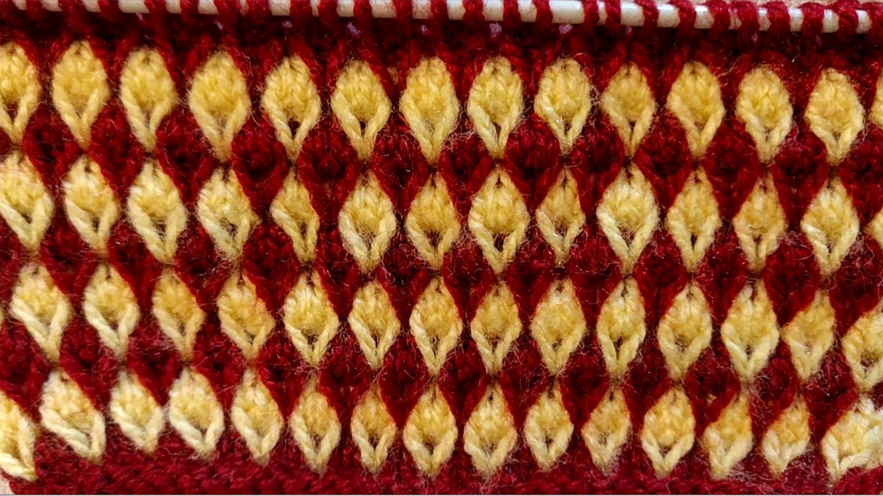 Beautiful Two Colours Diamond Pattern Knitting design || दो रंगो की बुनाई Ladies, babies Sweater