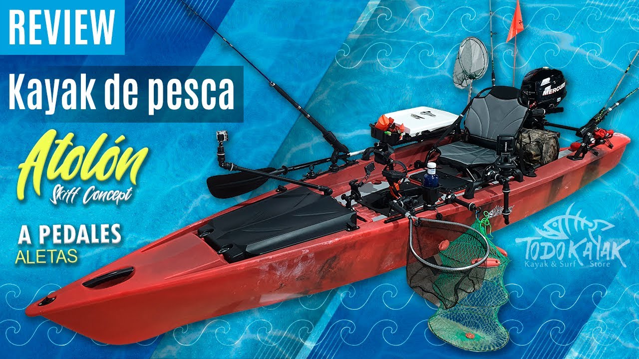 🚤 Kayak Atolón a pedales con espejo de popa de acero. Skiff Concept by TodoKayak.com