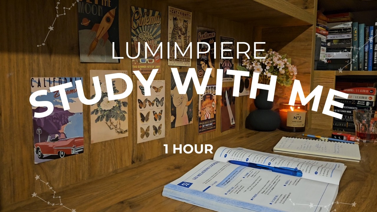 1 Hour Study With Me ☁️ | 25x5 Pomodoro Timer ⏱️| Rain Sounds for Deep Focus