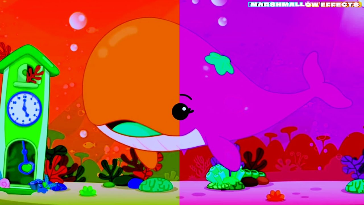 HICKORY DICKORY DOCK (MIX EFFECT) BEAUTIFUL BIG WHALE WITH BEAUTIFUL CORALS 