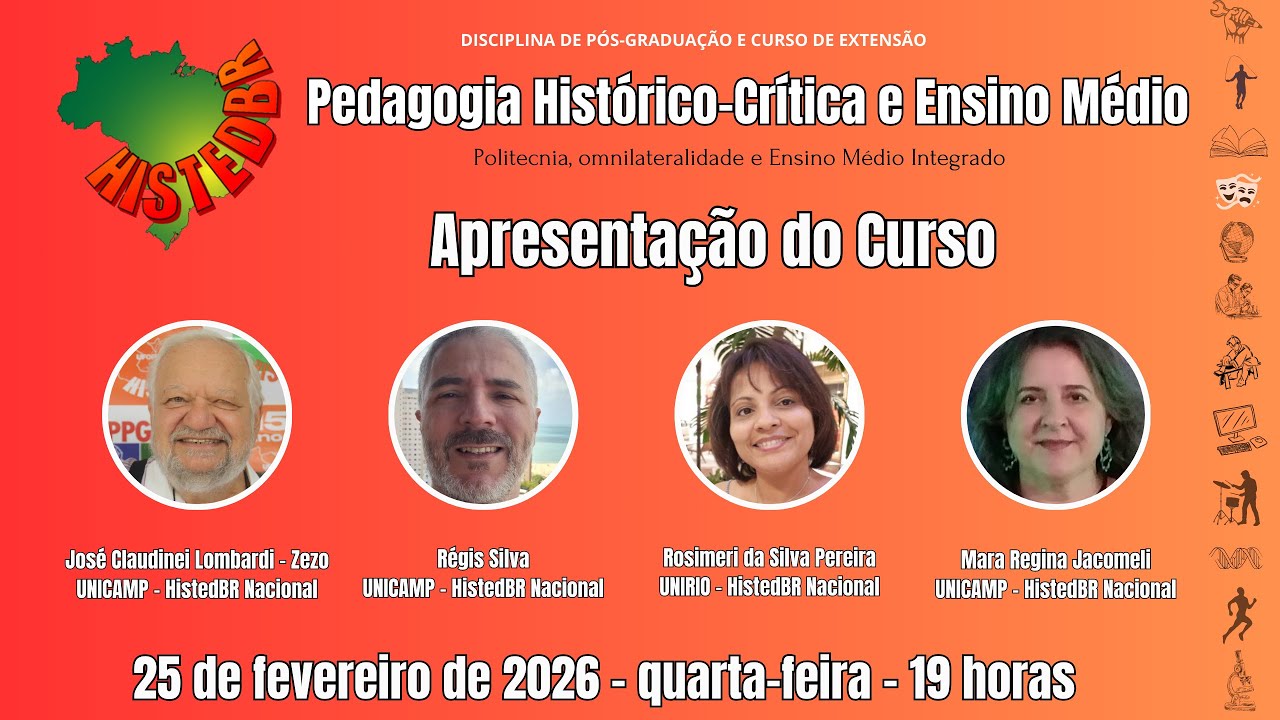 Apresentação do Curso Pedagogia Historico-Crítica e Ensino Médio