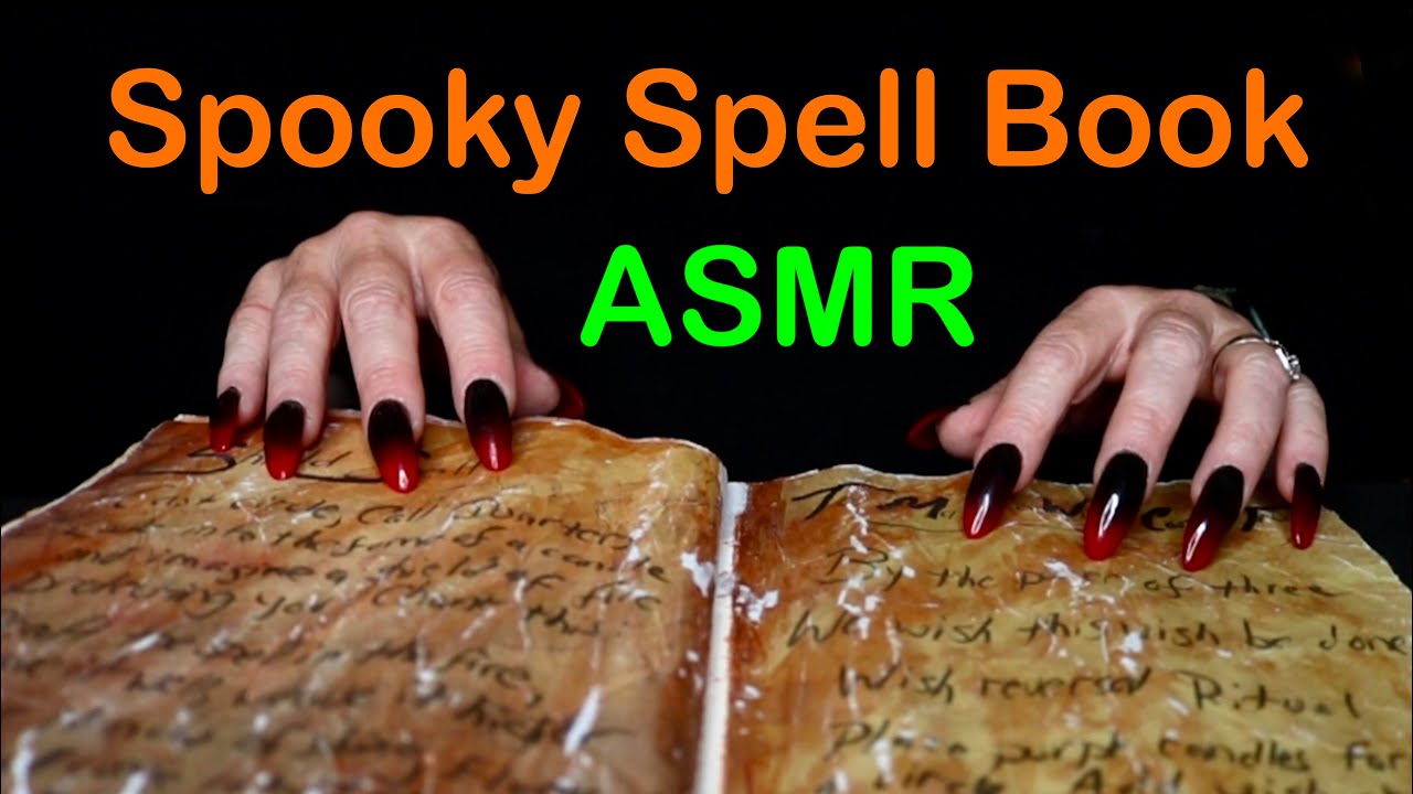 ASMR | SPOOKY HALLOWEEN SPELL BOOK | Page Turning, Crinkles, Tapping, and more | JoWi ASMR
