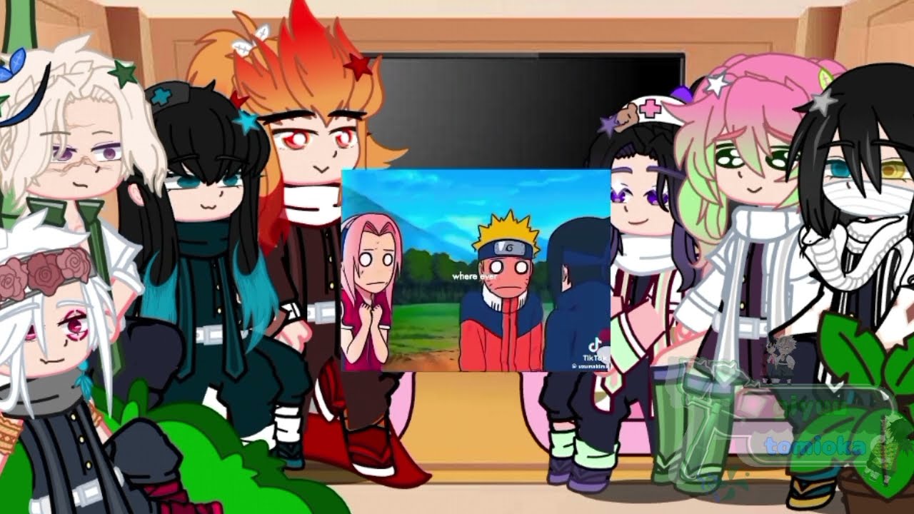 hashiras react tô giyuu as Sasuke