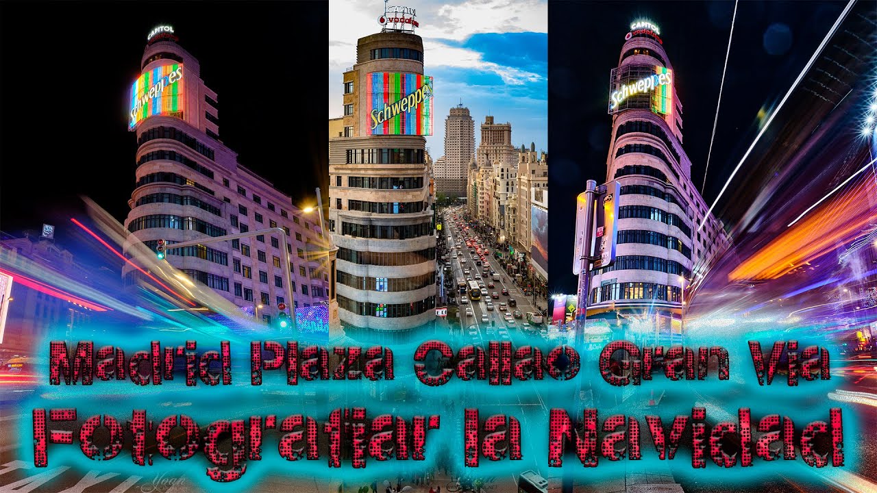 Navidad en Madrid, paseo fotográfico de Plaza Callao, Gran Vía en 4k