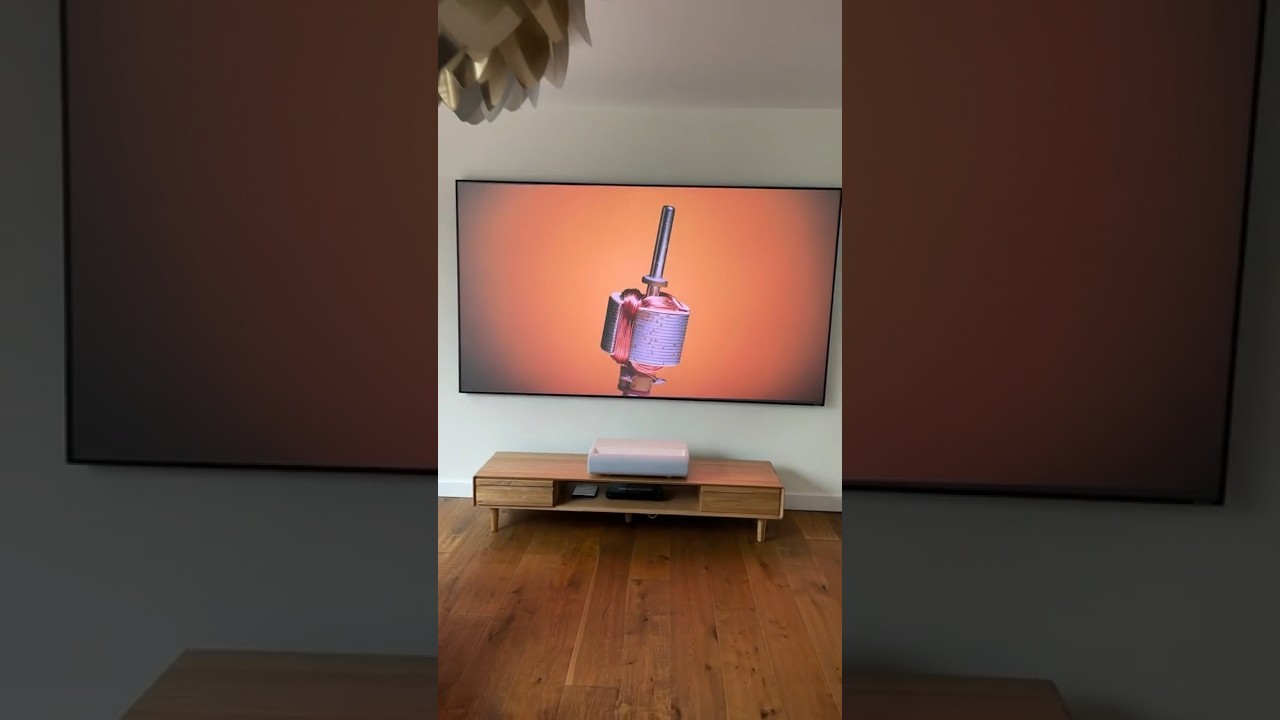 Ultra short throw projector installation. #projector #projectors #4kprojector #laserprojector #4ktv