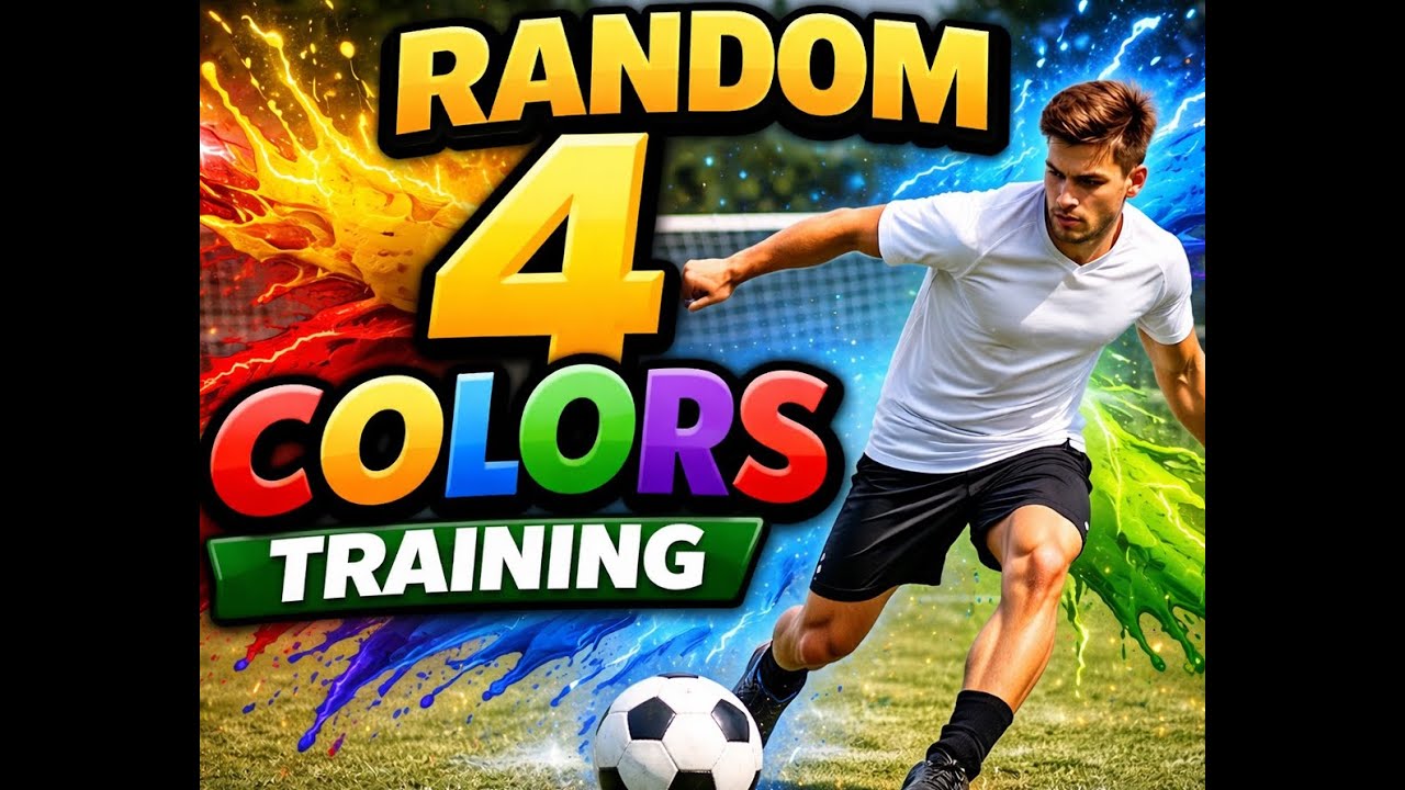 4 Random Colors for Soccer Training 