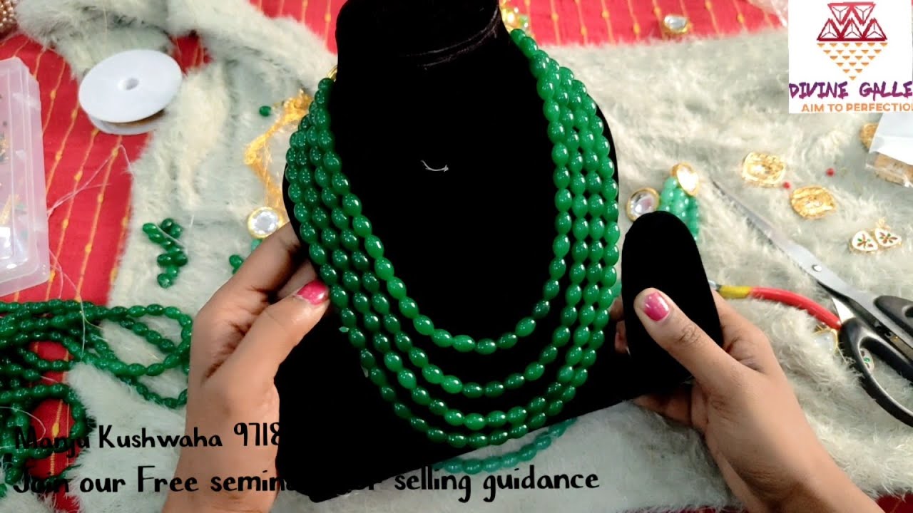 Tutorial 4 layer necklace//easy way to make #online #handmade #jewellery #fashion #amazon