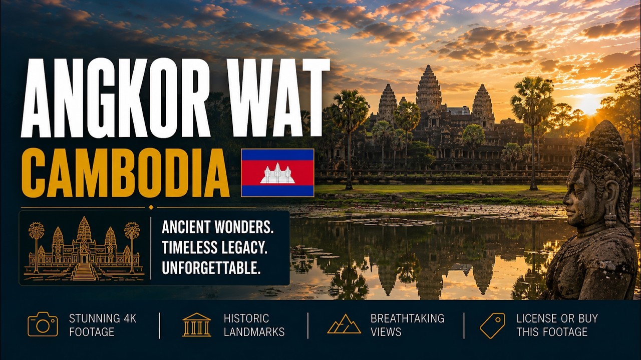Angkor Wat ● Cambodia 🇰🇭 【4K】 Cinematic Travel Video