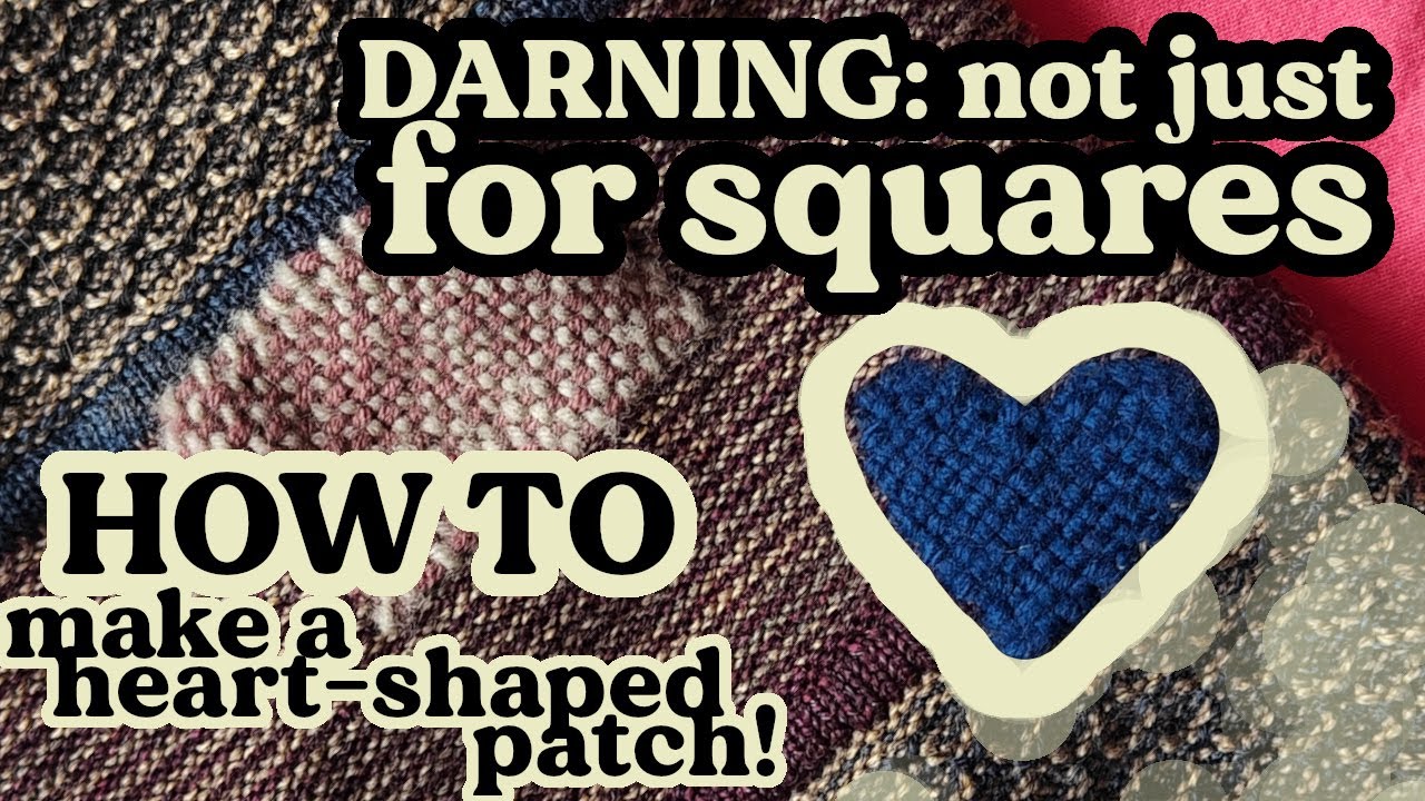 Штопка в форме сердца на ткацком станке | видеоурок по видимой штопке