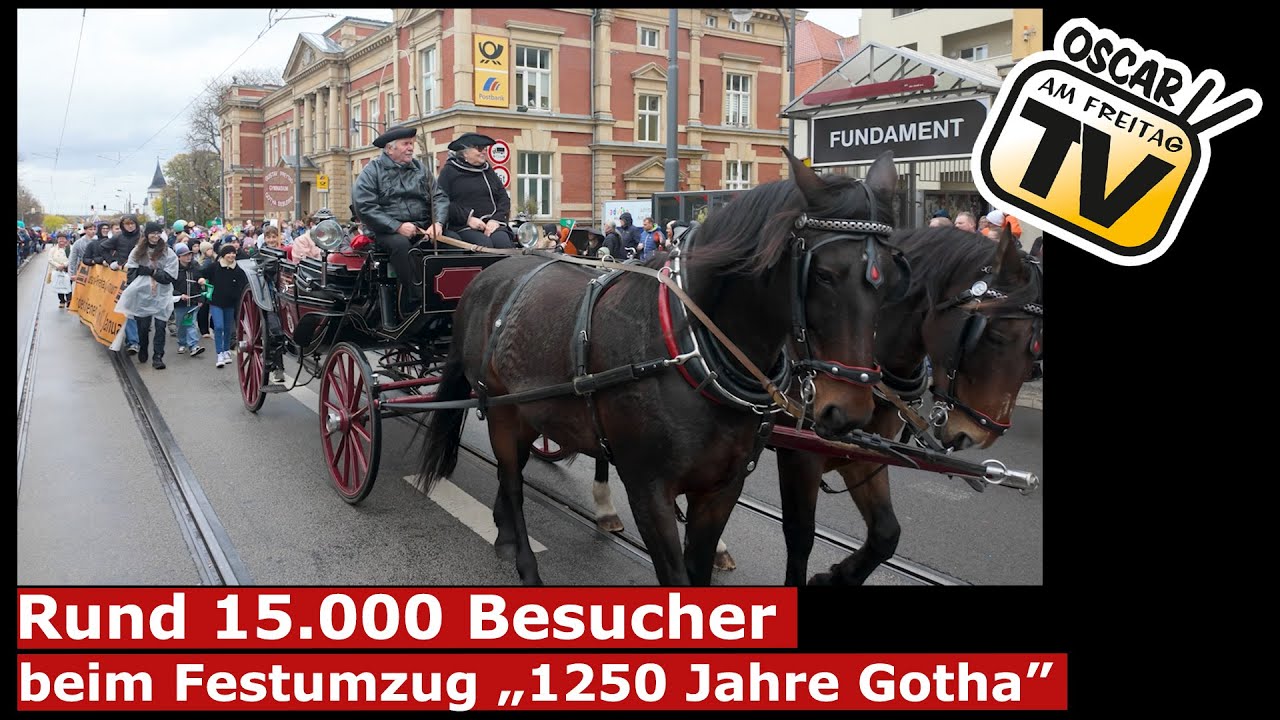 Rund 15.000 Besucher beim Festumzug „1250 Jahre Gotha
