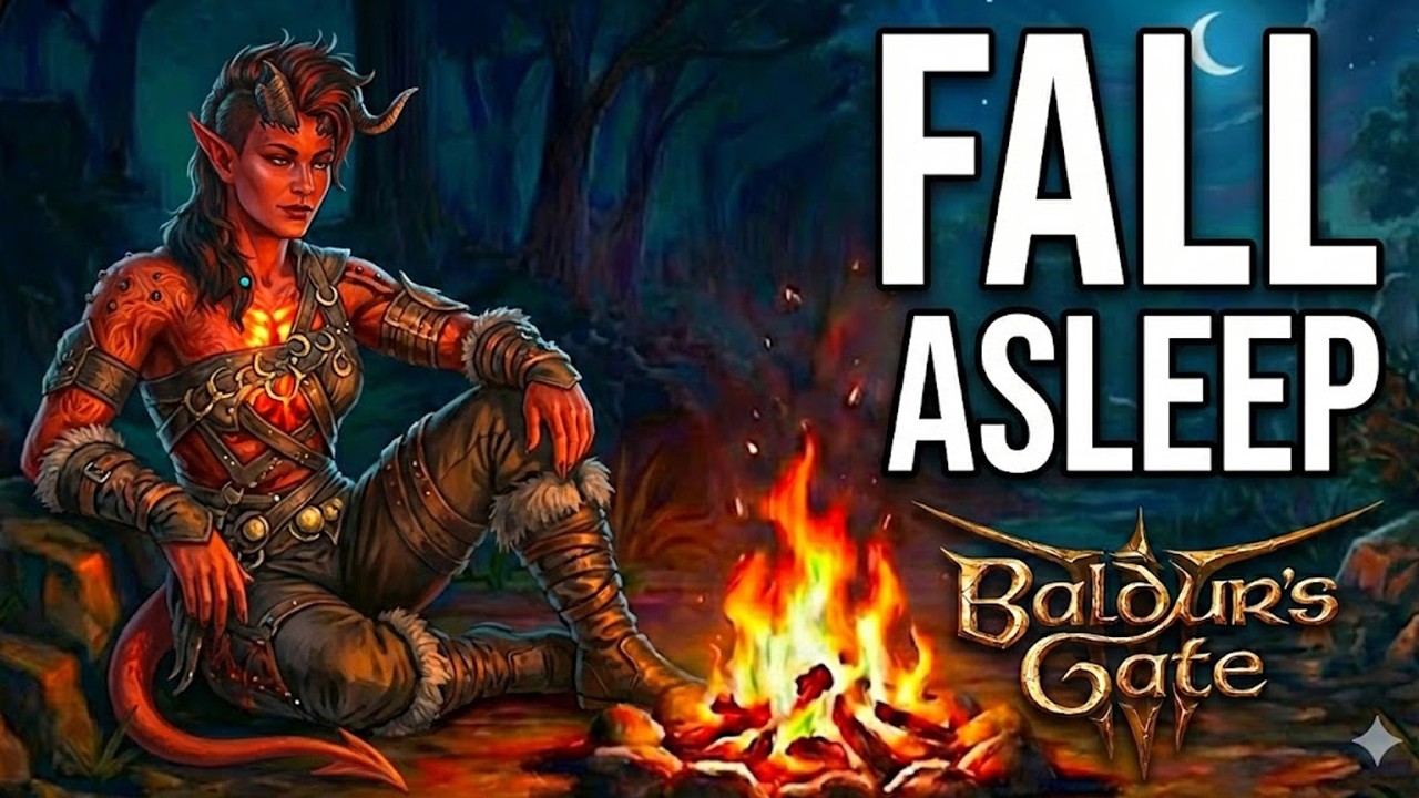 Karlach's Story - Baldur's Gate 3 Bedtime Lore | Tiefling Barbarian Sleep Story (3 Hours ASMR)