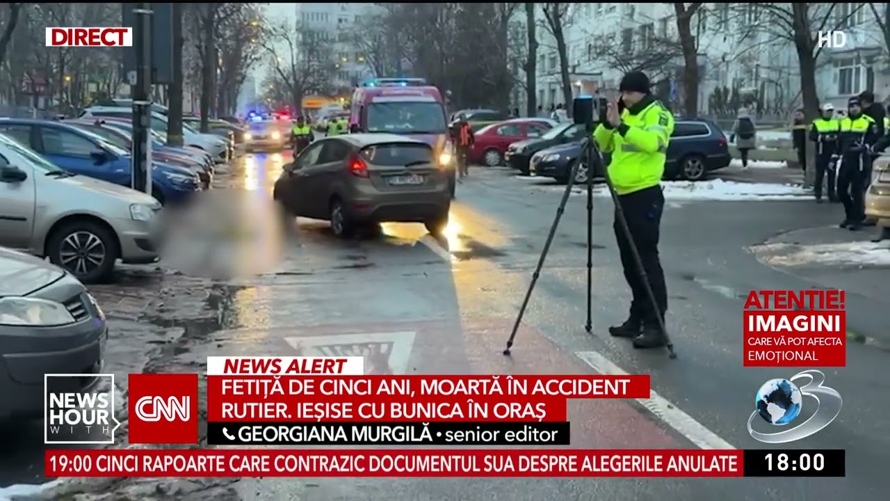 Fetiță de cinci ani, moartă în accident rutier. Ieșise cu bunica în oraș