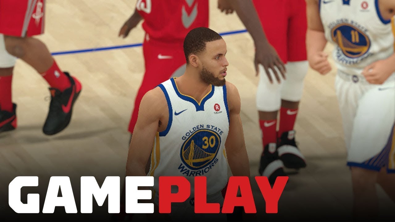 NBA 2K19: Warriors vs. Rockets Gameplay (FULL QUARTER OF XBOX ONE X IN 4K)