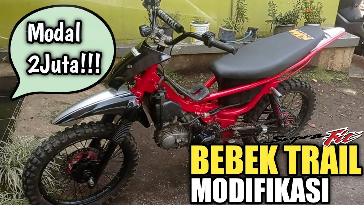 MODIFIKASI MOTOR TRAIL BEBEK BUAT MANCING DAN ADVENTURE
