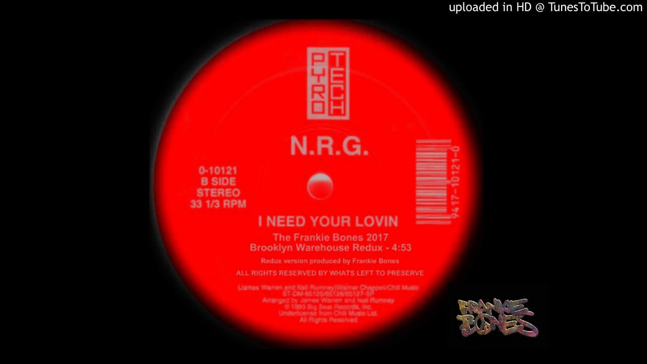 I NEED YOUR LOVING - THE FRANKIE BONES 2017 BROOKLYN WAREHOUSE REDUX