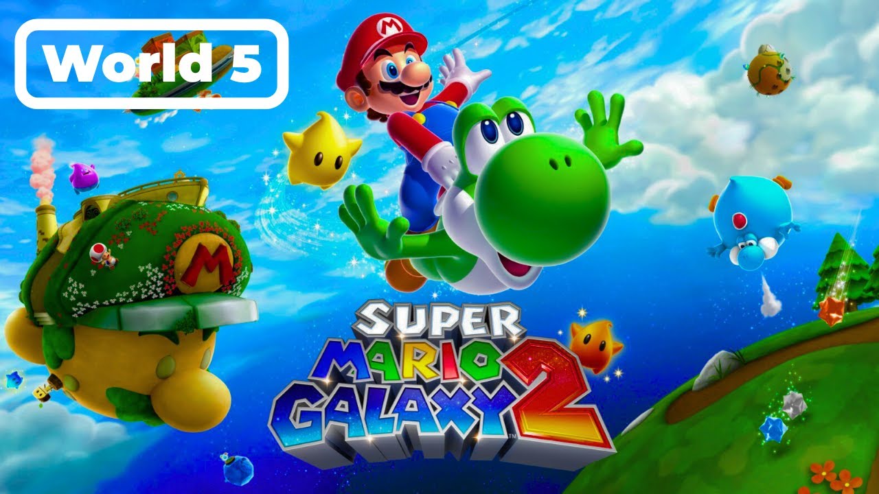 Super Mario Galaxy 2 (Switch 2 Edition) - World 5 Complete Walkthrough (All Stars and Comet Medals)
