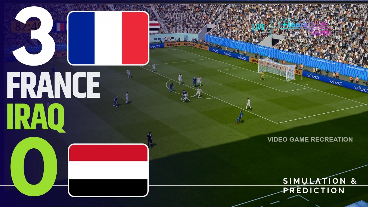⚽ Francia 3-0 Irak Highlights  |  Copa Mundial 2026 Simulaci&oacute;n y Recreaci&oacute;n de Videojuego