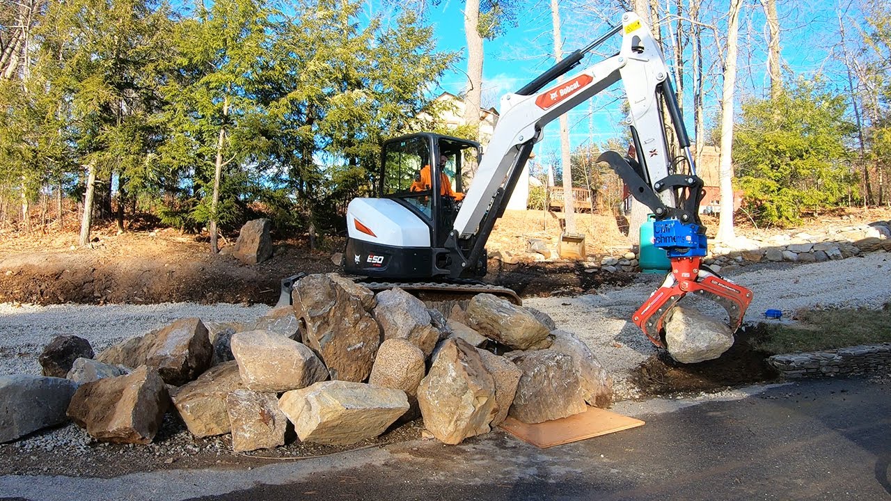 Retaining my Gravel Driveway with Boulders