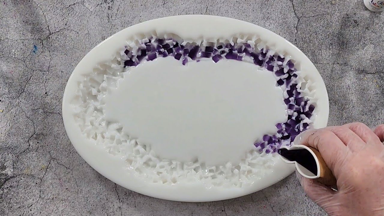 #1915 Mind BLOWING Quartz Edge Resin Trinket Tray