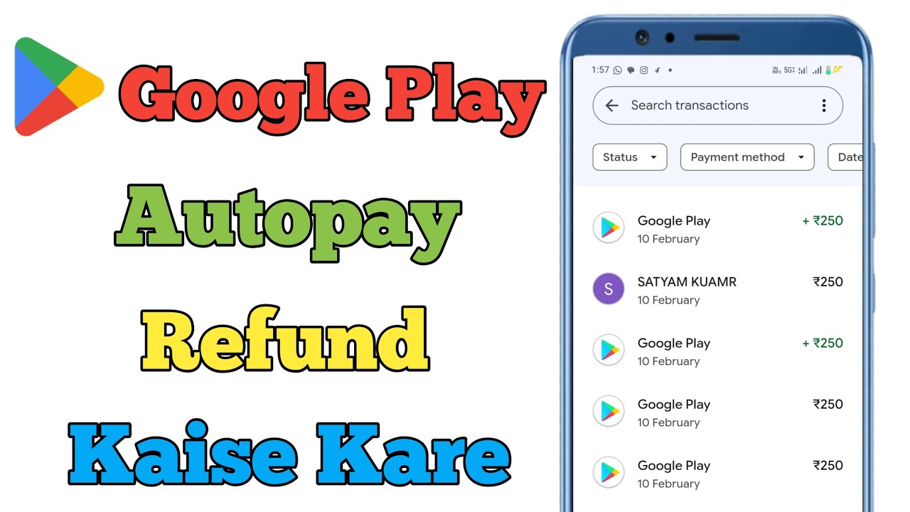 Google Play Autopay Refund Kaise Kare/How To Refund Google Play Autopay