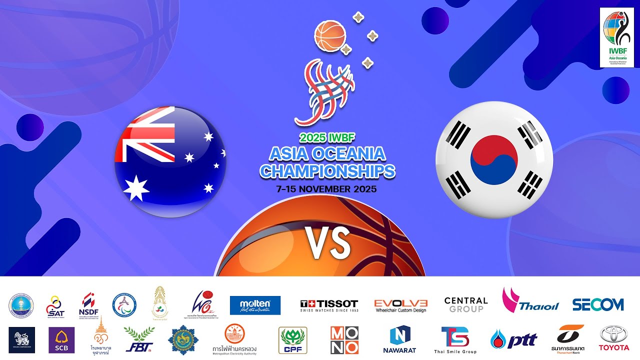 🇦🇺 Australia vs 🇰🇷 Korea | Men’s Semi-Final 2 | 2025 IWBF Asia Oceania Championships – Bangkok