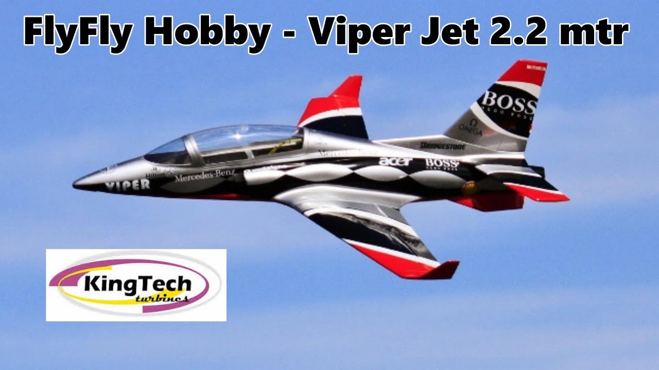 FLYFLY HOBBY VIPER JET 2.2mtr W/SPAN - KINGTECH K-120G TURBINE - DISPLAYED BY COLIN STRAUS - 2020