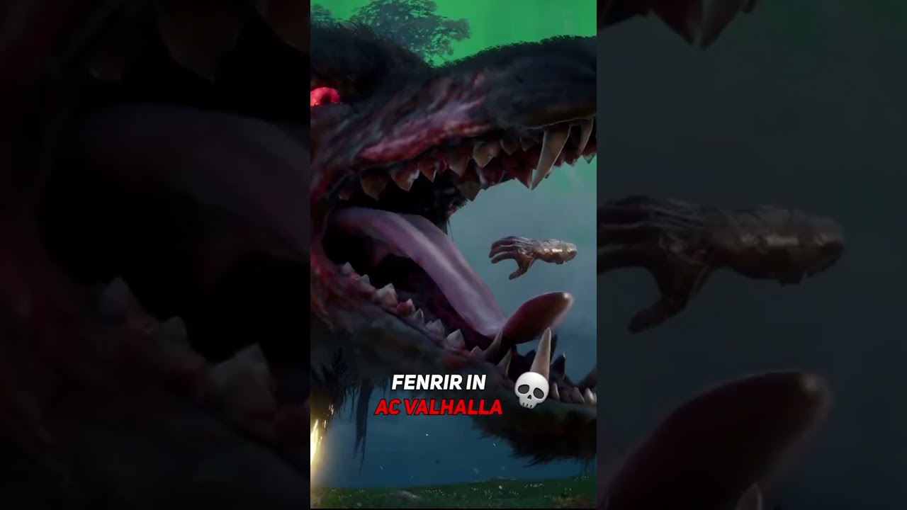 Fenrir in AC Valhalla vs God of War #godofwar #gaming #kratos #godofwarragnarok