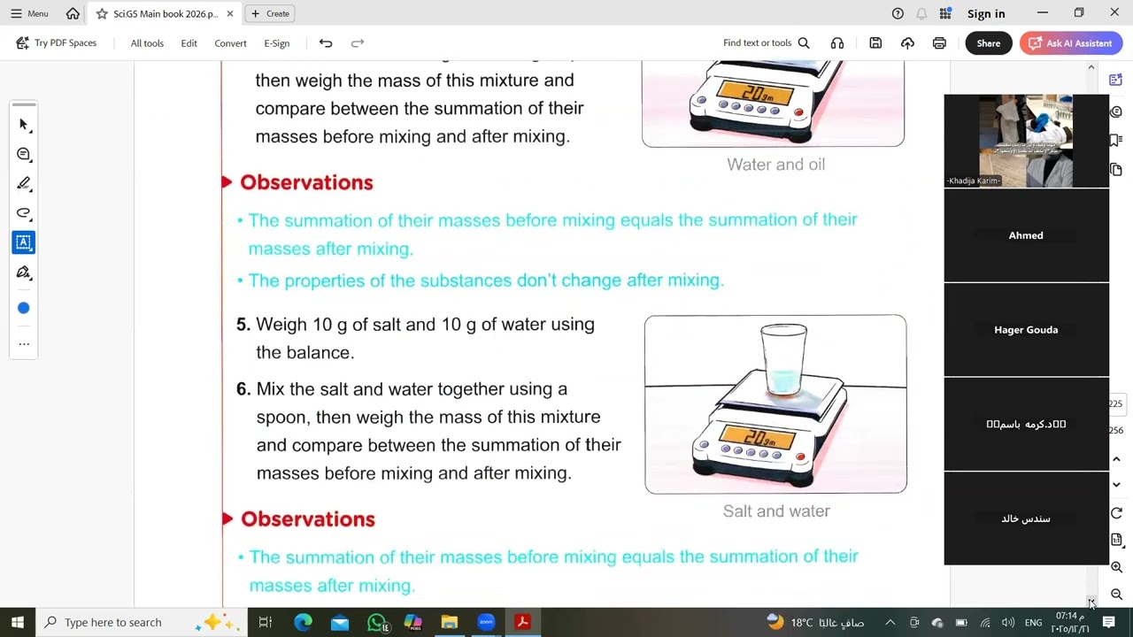 comparing changes in matter part2
