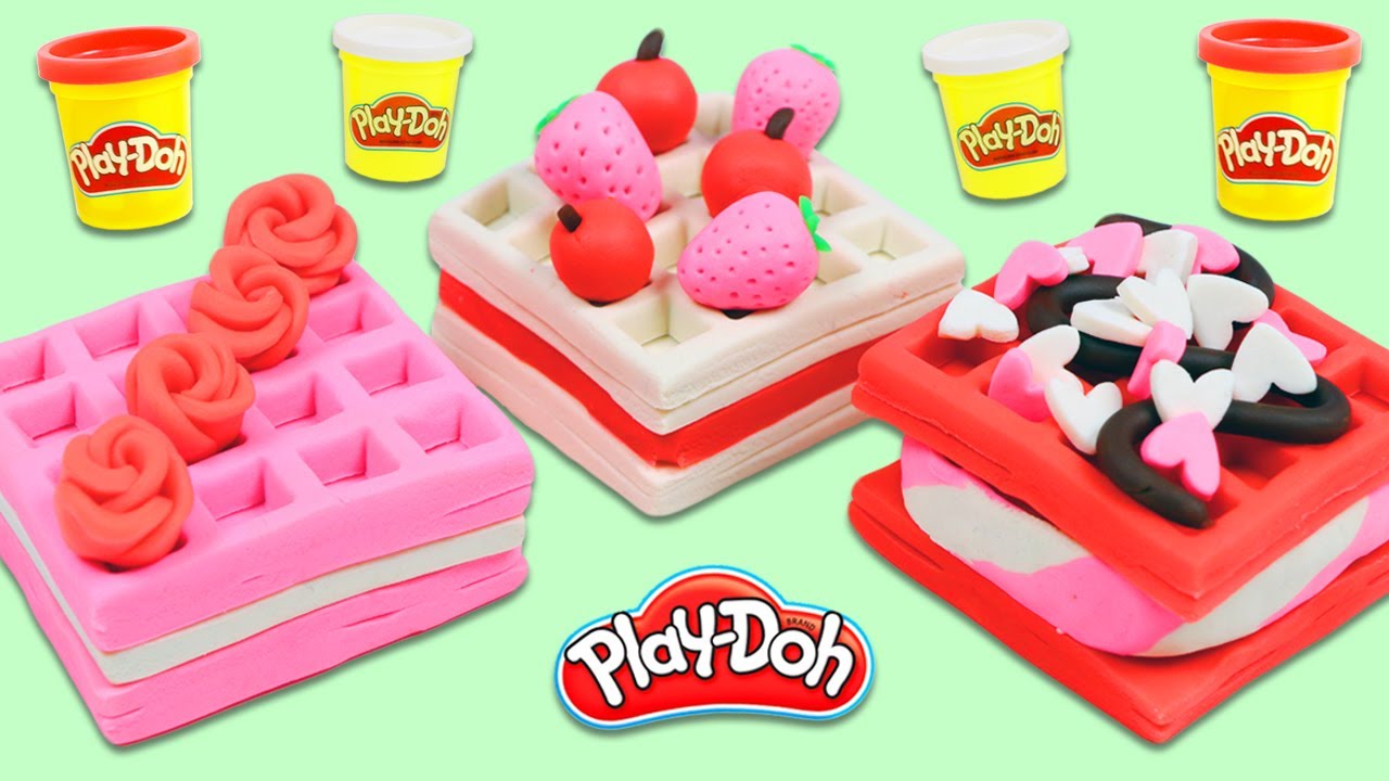 How to Make Delicious Looking Play Doh Valentines Waffles!