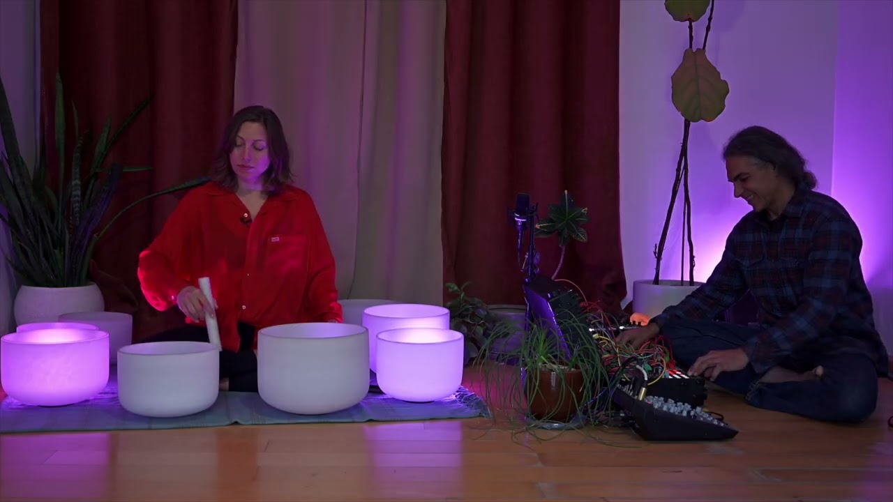 7-minute Compassion Meditation | Modular Synth Crystal Bowl