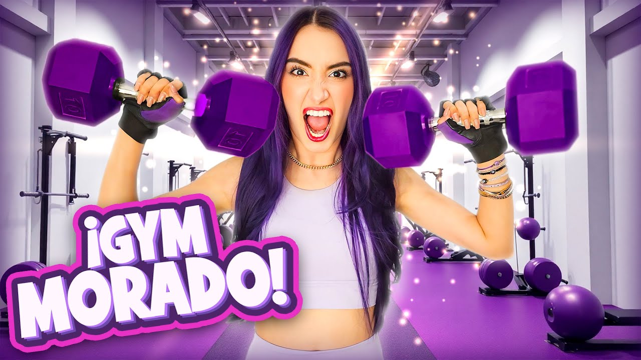 Encuentro el GIMNASIO más *MORADO* del mundo 🏋️‍♀️🌎💜