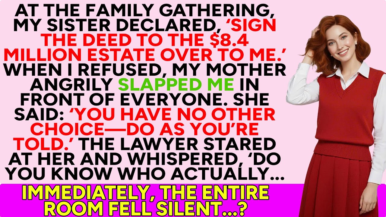 At the family gathering, my sister tried to seize my inheritance — then the lawyer said…