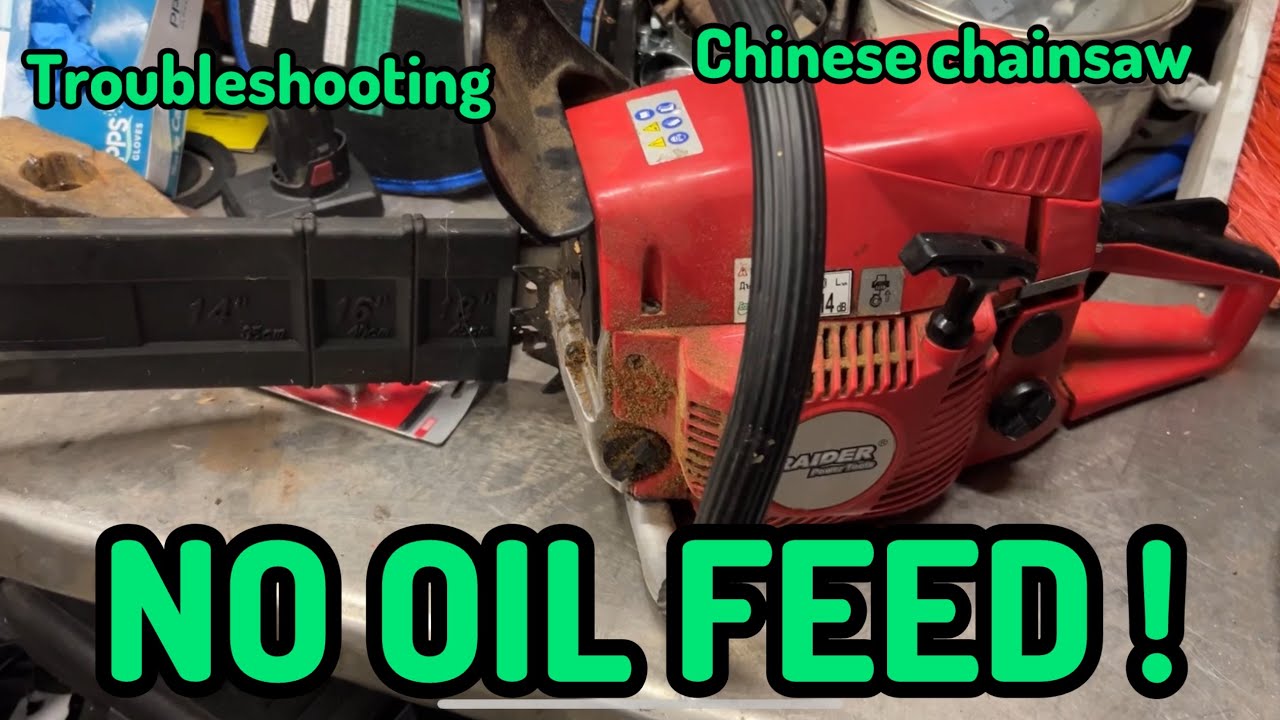 NO Oil coming out ! Chinese chainsaw troubleshooting fault oil feed 